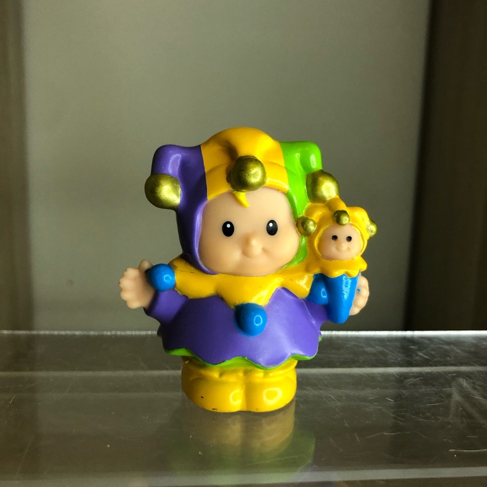 Little people Purple & Yellow Jester Figure